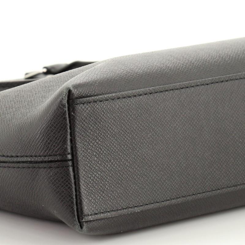 Black Louis Vuitton Anton Tote Taiga Leather