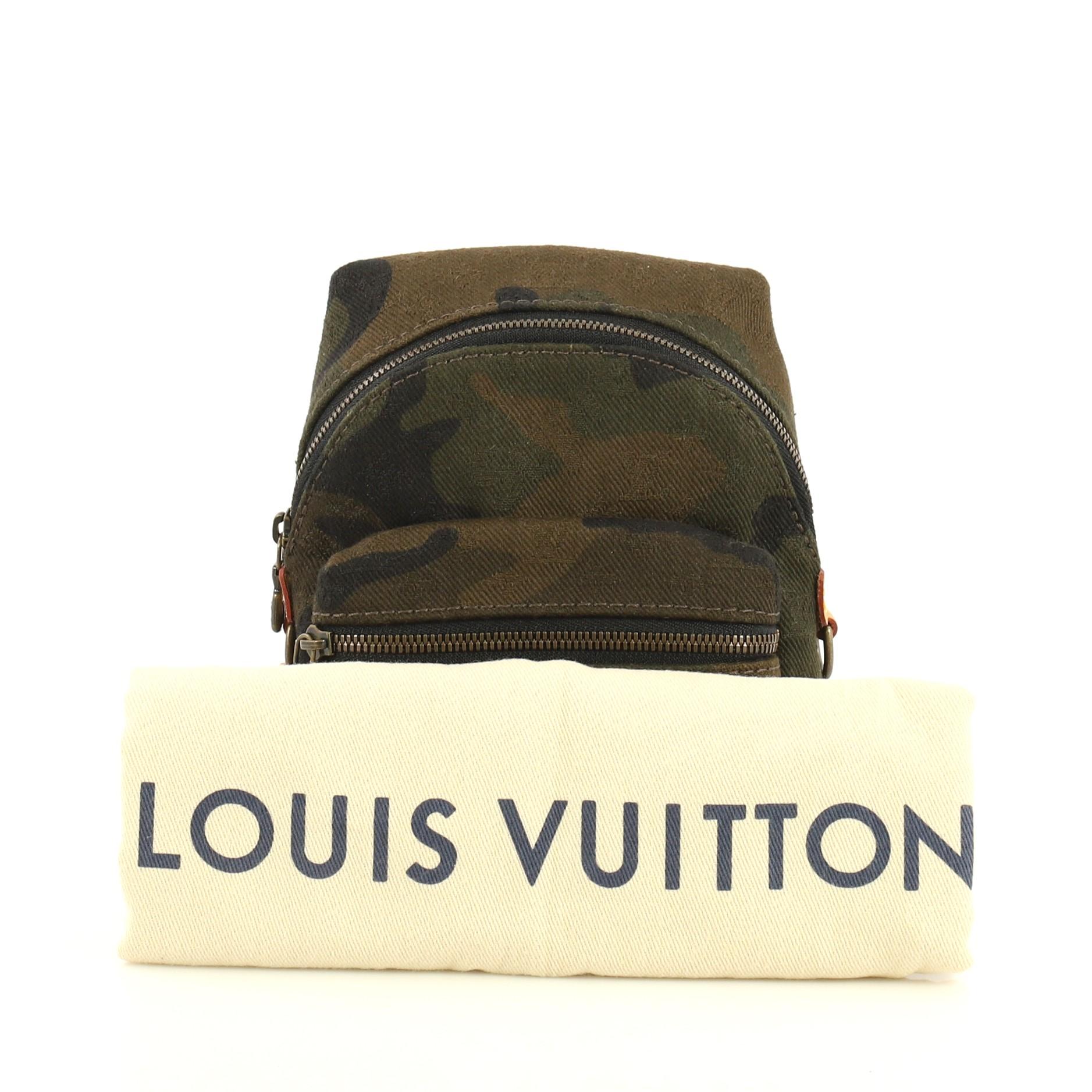 This Louis Vuitton Apollo Backpack Limited Edition Supreme Camouflage Canvas Nano, crafted in camouflage 
