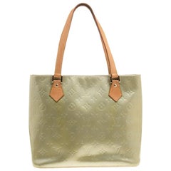 Louis Vuitton Apple Green Monogram Vernis Houston Tote
