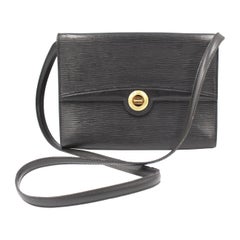 Vintage Louis Vuitton Arche in black épi leather handbag