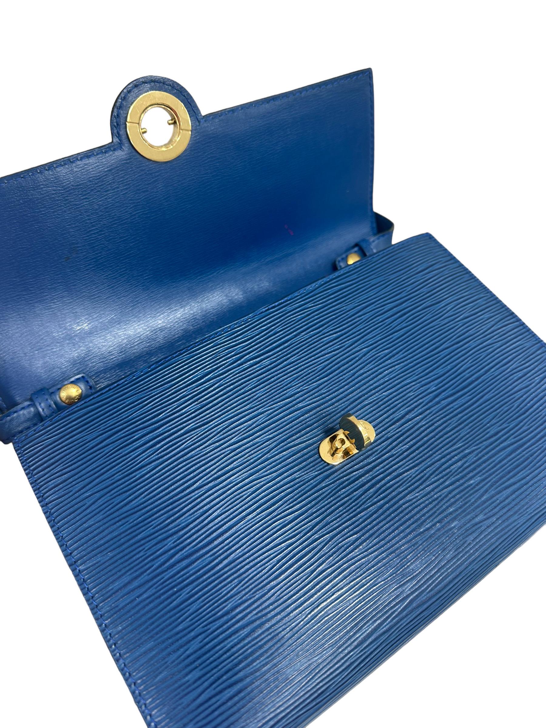 Louis Vuitton Arche PM Blue Epi Leather Shoulder Bag 6
