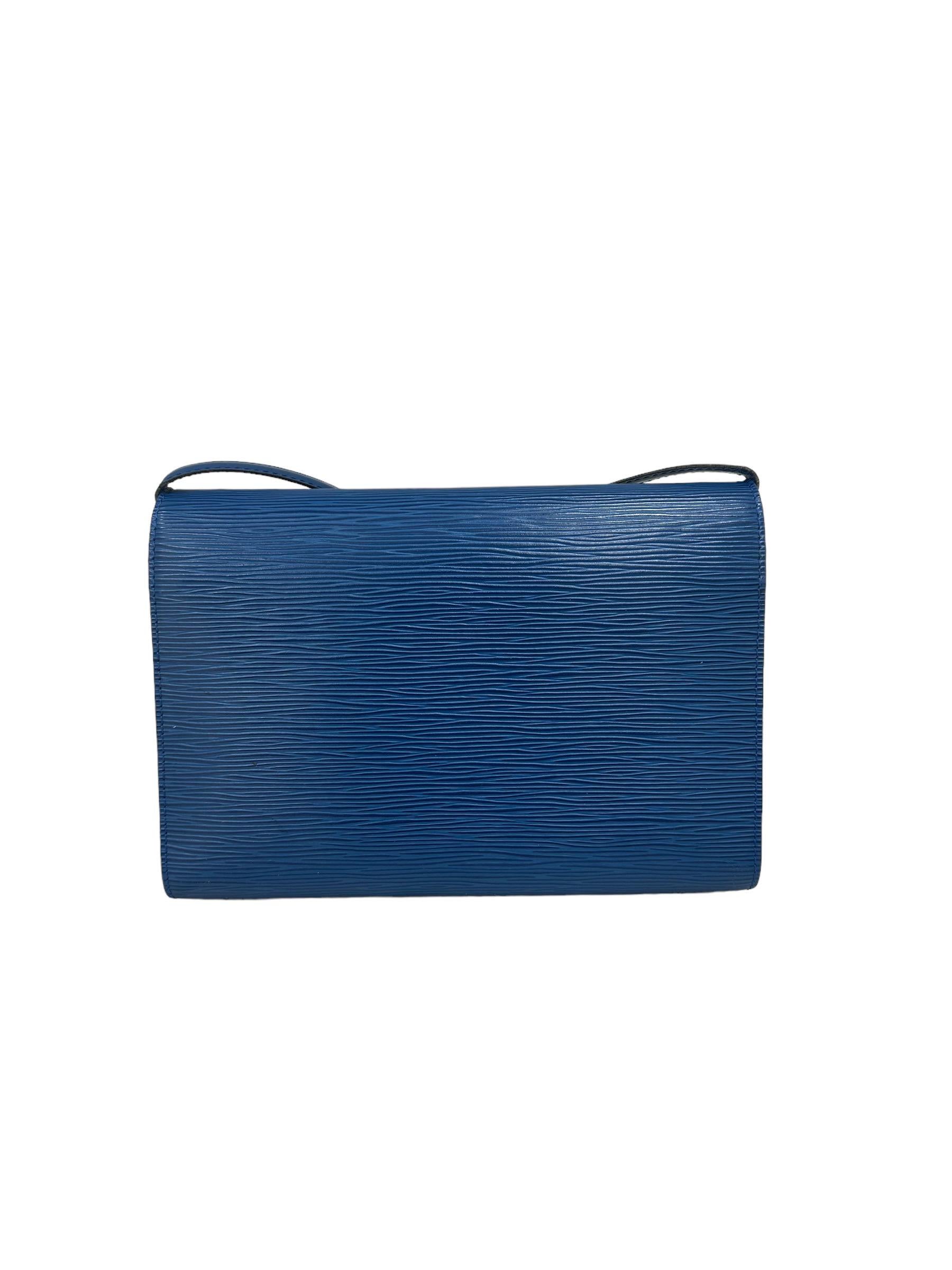 Louis Vuitton Arche PM Blue Epi Leather Shoulder Bag 1
