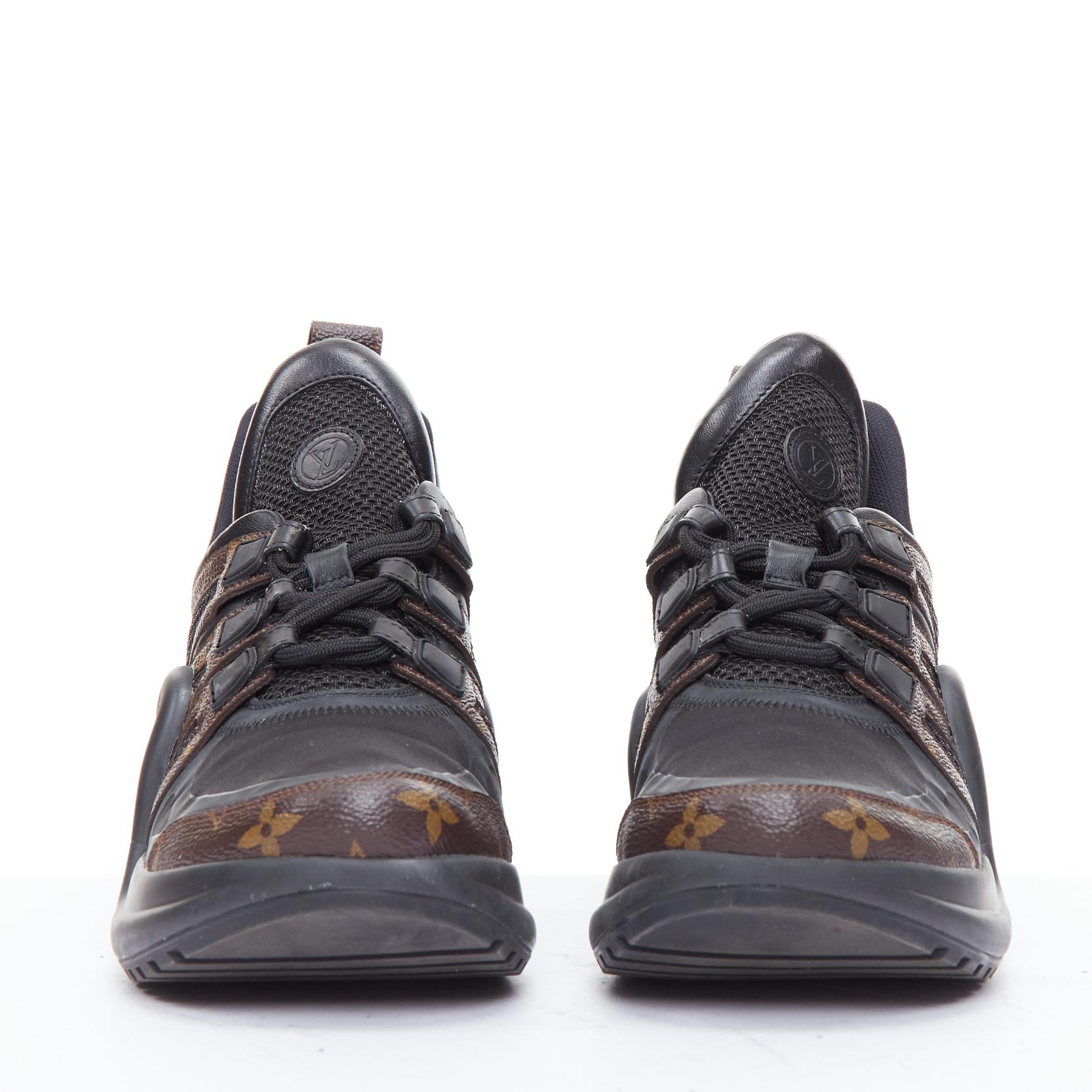 Black LOUIS VUITTON Archlight black LV monogram chunky sneakers EU39 For Sale