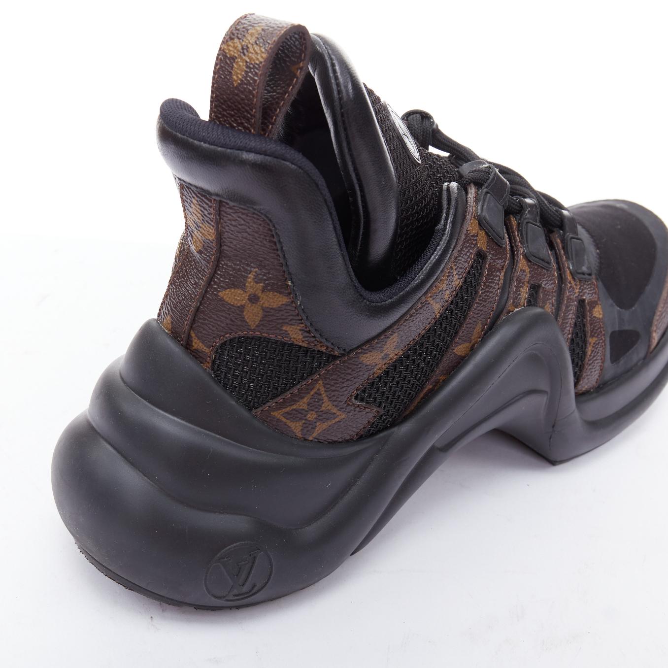 LOUIS VUITTON Archlight black LV monogram chunky sneakers EU39 For Sale 3