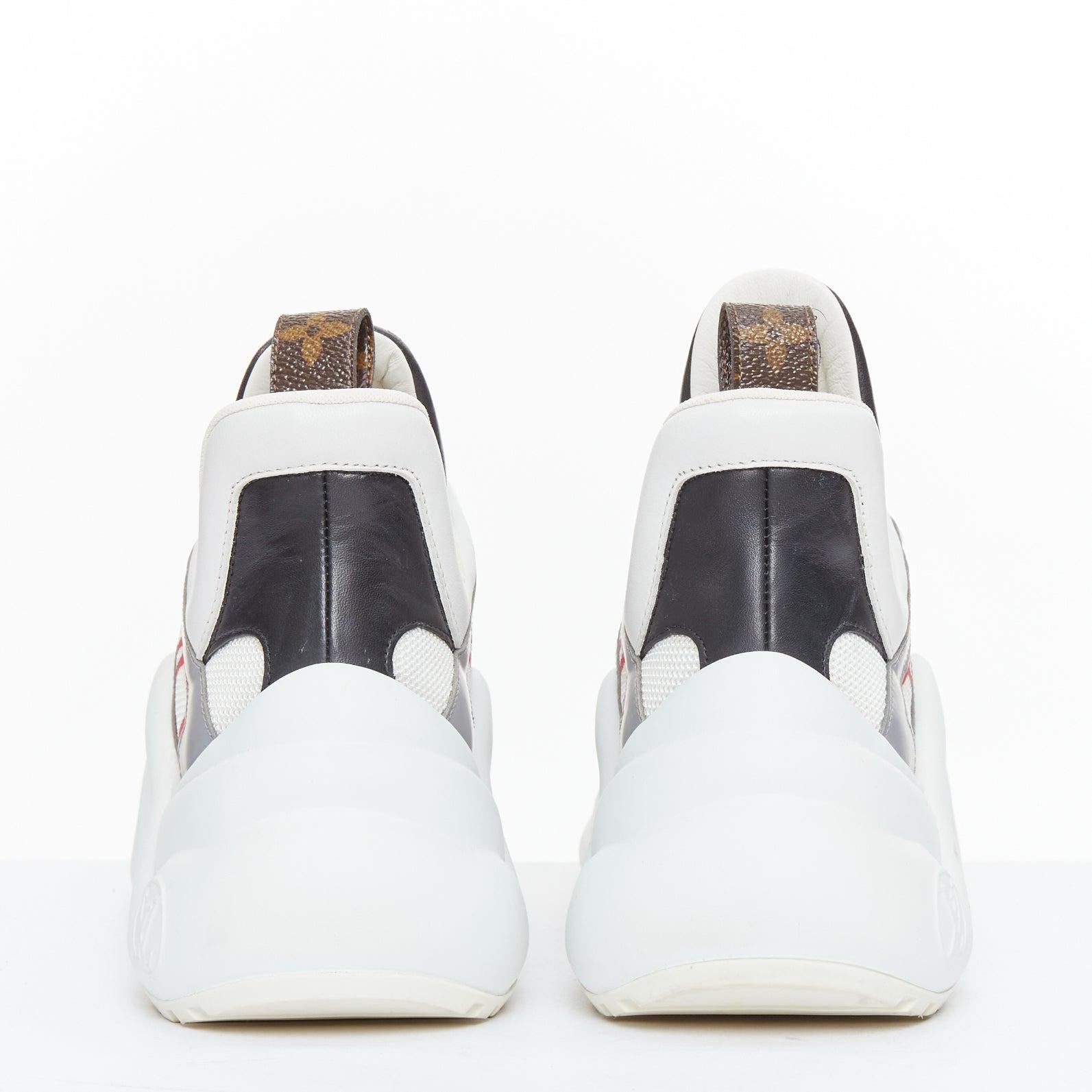 LOUIS VUITTON Archlight pink white leather mesh architectural sneakers EU37 Pour femmes en vente