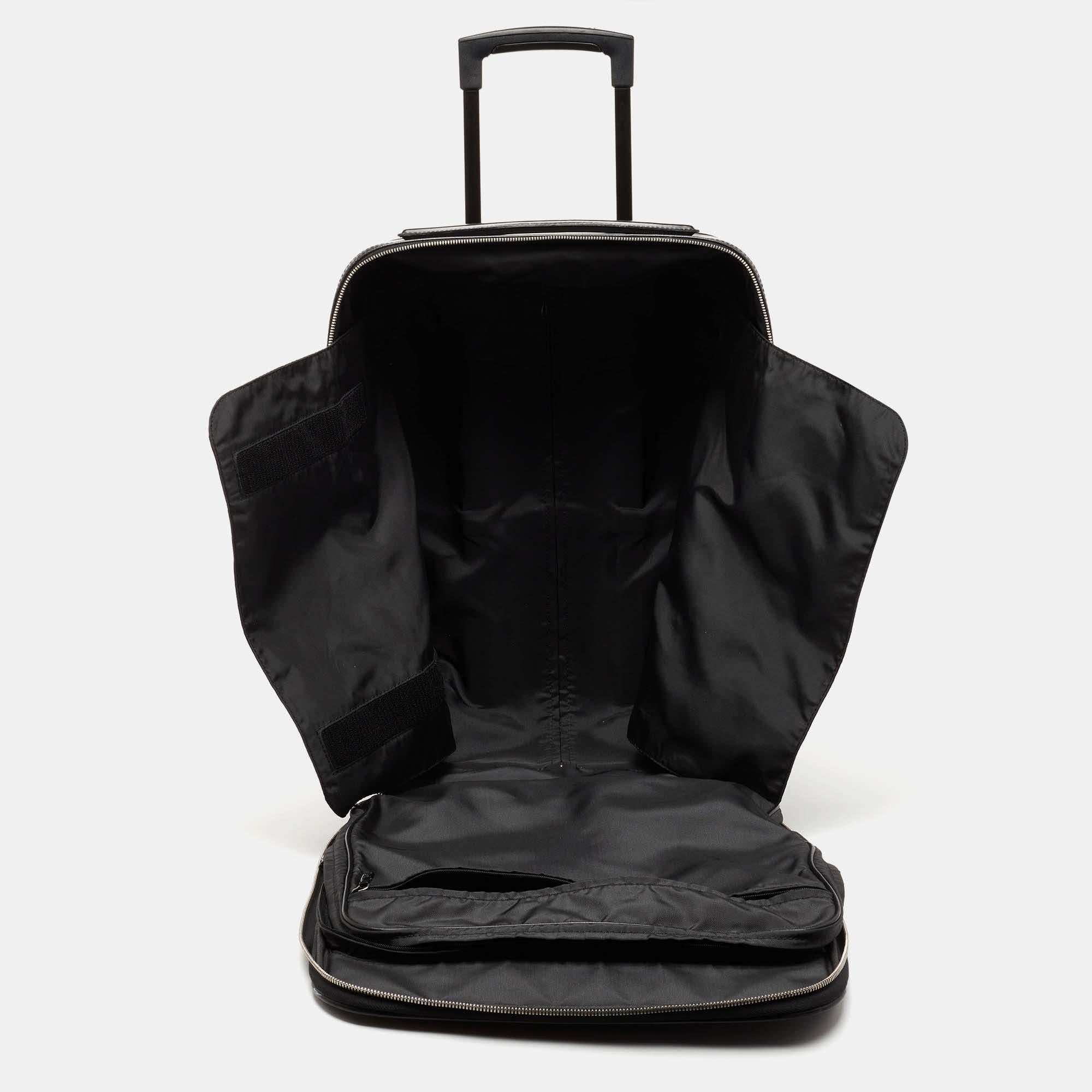 Louis Vuitton - Bagage d'affaires Pegase 45 en cuir Ardoise Taiga en vente 3