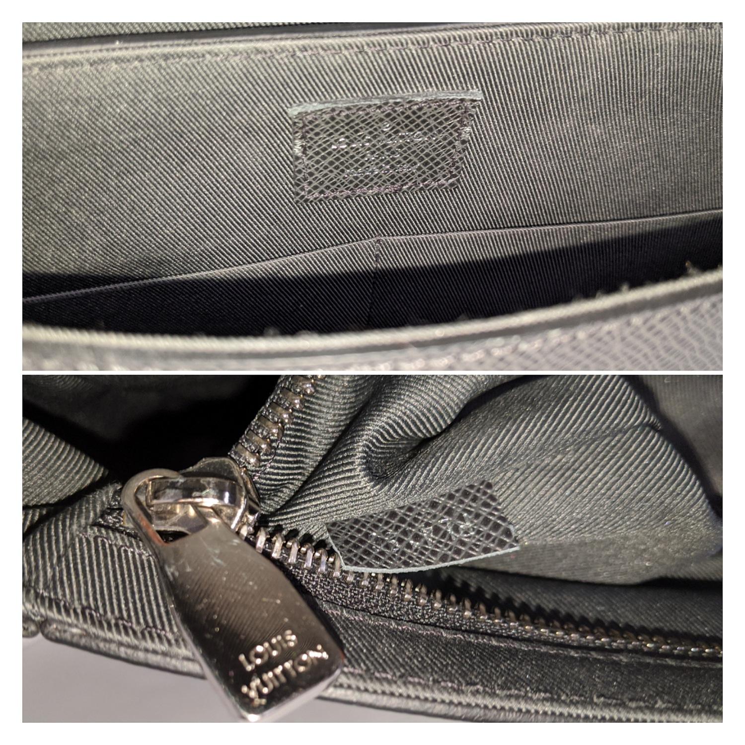 Louis Vuitton Ardoise Taiga Leather Roman MM Messenger Bag In Fair Condition In Scottsdale, AZ