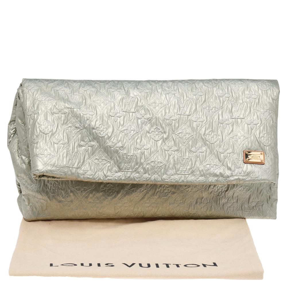 Louis Vuitton Argent Monogram Coated Fabric Limelight Clutch 3