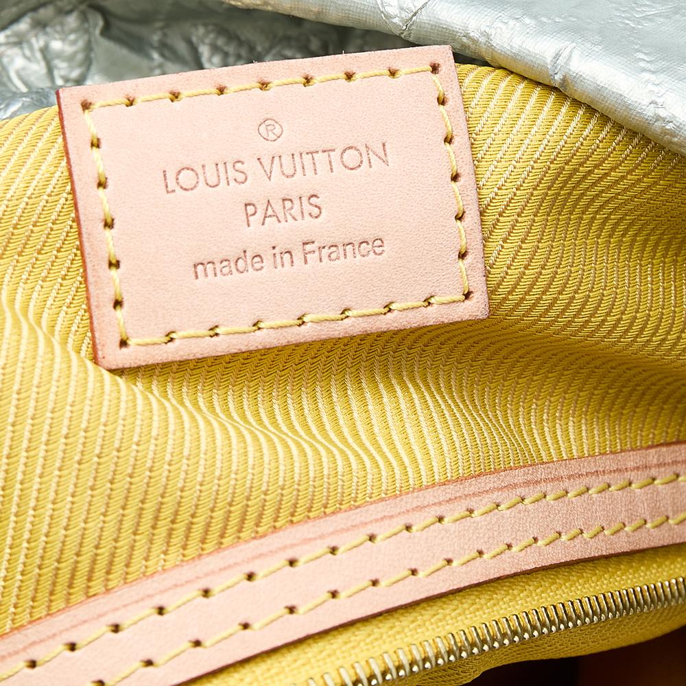 Louis Vuitton Argent Monogram Coated Fabric Limelight Clutch In Good Condition In Dubai, Al Qouz 2
