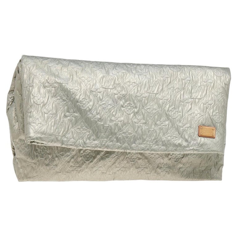 Louis Vuitton Argent Monogram Coated Fabric Limelight Clutch at 1stDibs