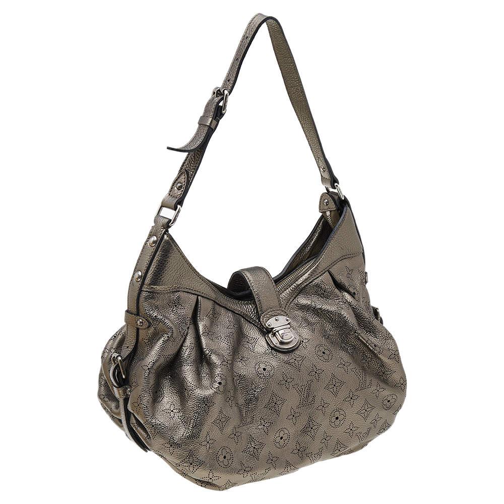 Women's Louis Vuitton Argent Monogram Mahina Leather XS Bag