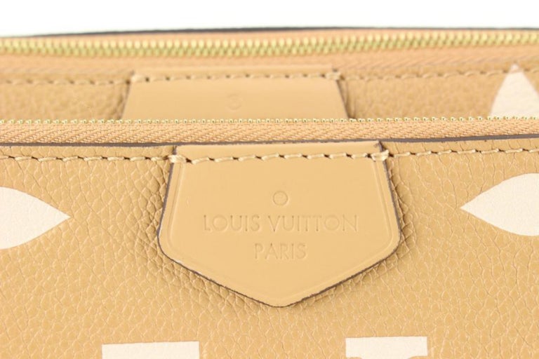Louis Vuitton Arizona Beige Monogram Empreinte Multi Pochette Accesoires  72lz825 For Sale at 1stDibs