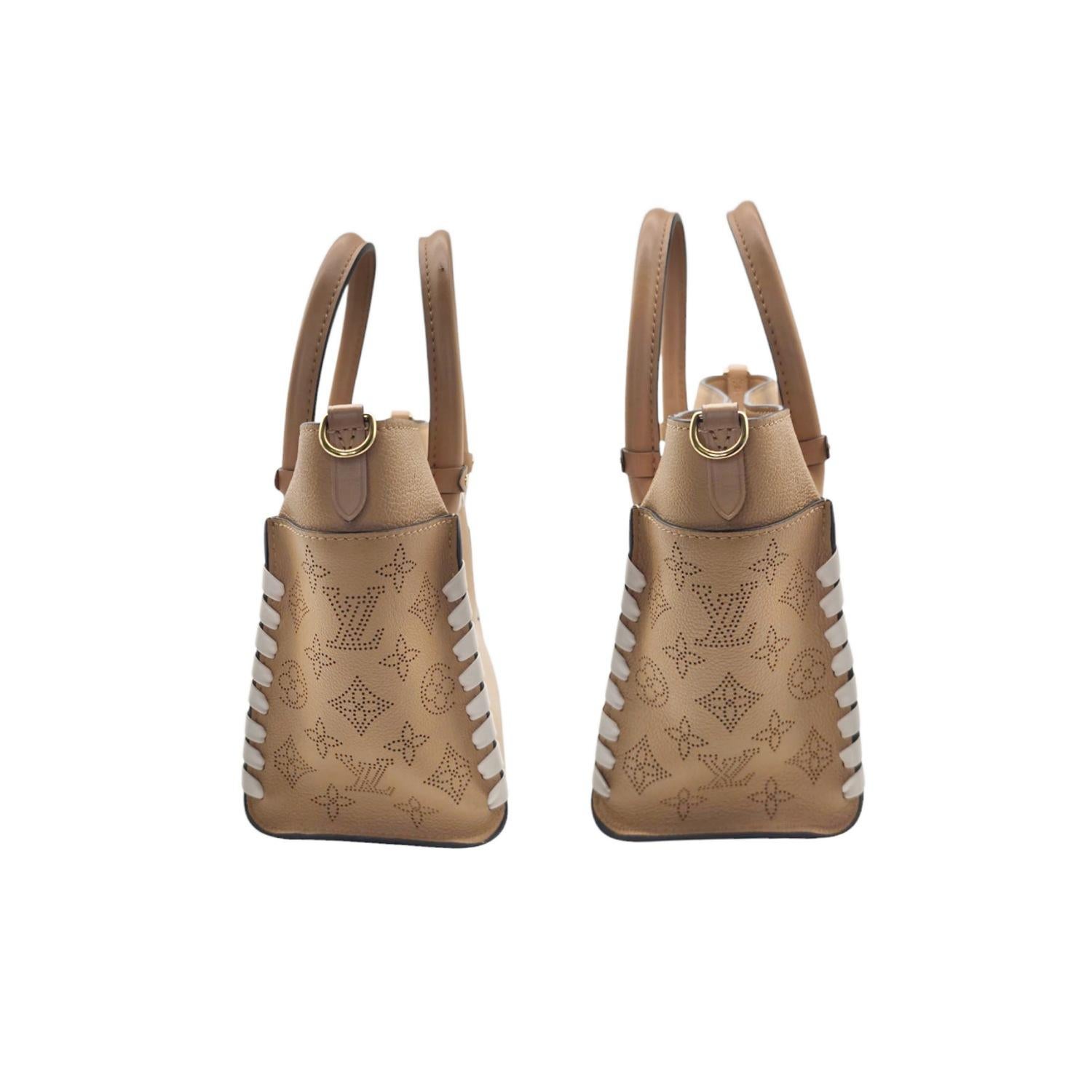 Louis Vuitton Arizona Brown Kalbsleder Mahina geflochten auf meiner Seite PM (Braun) im Angebot