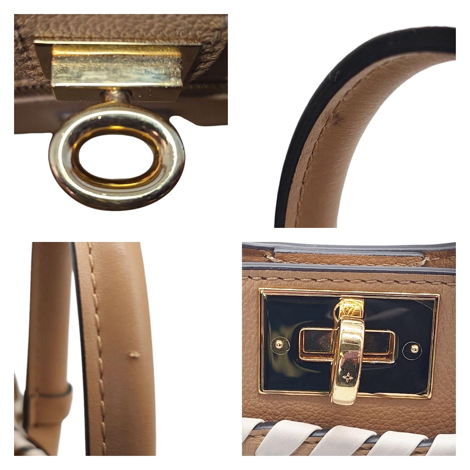 Louis Vuitton Arizona Brown Kalbsleder Mahina geflochten auf meiner Seite PM im Angebot 2