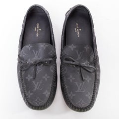 LOUIS VUITTON Arizona Eclipse grey canvas monogram mocassin EU42.5