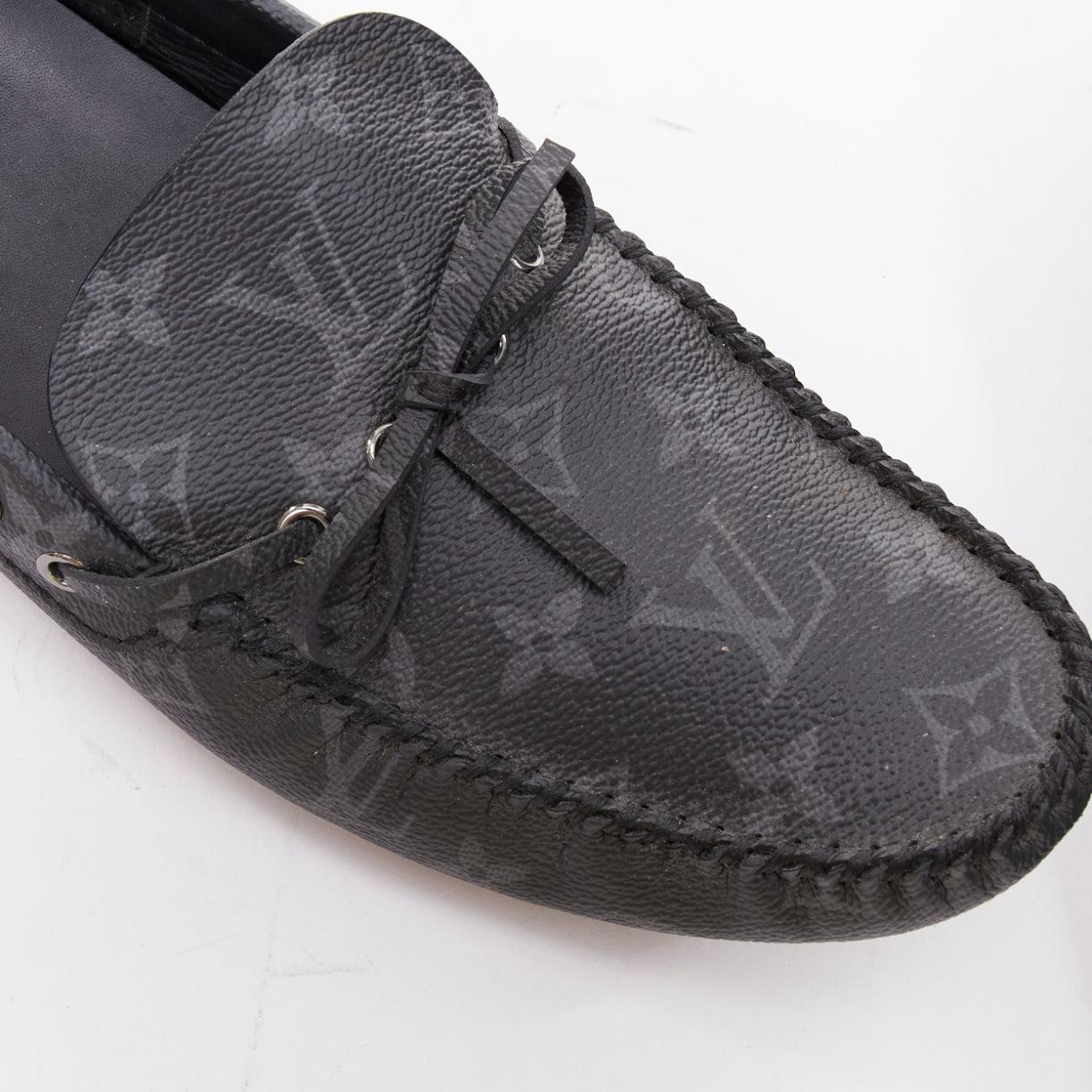 LOUIS VUITTON Arizona Eclipse grau Canvas Monogram mocassin EU42.5 im Angebot 2