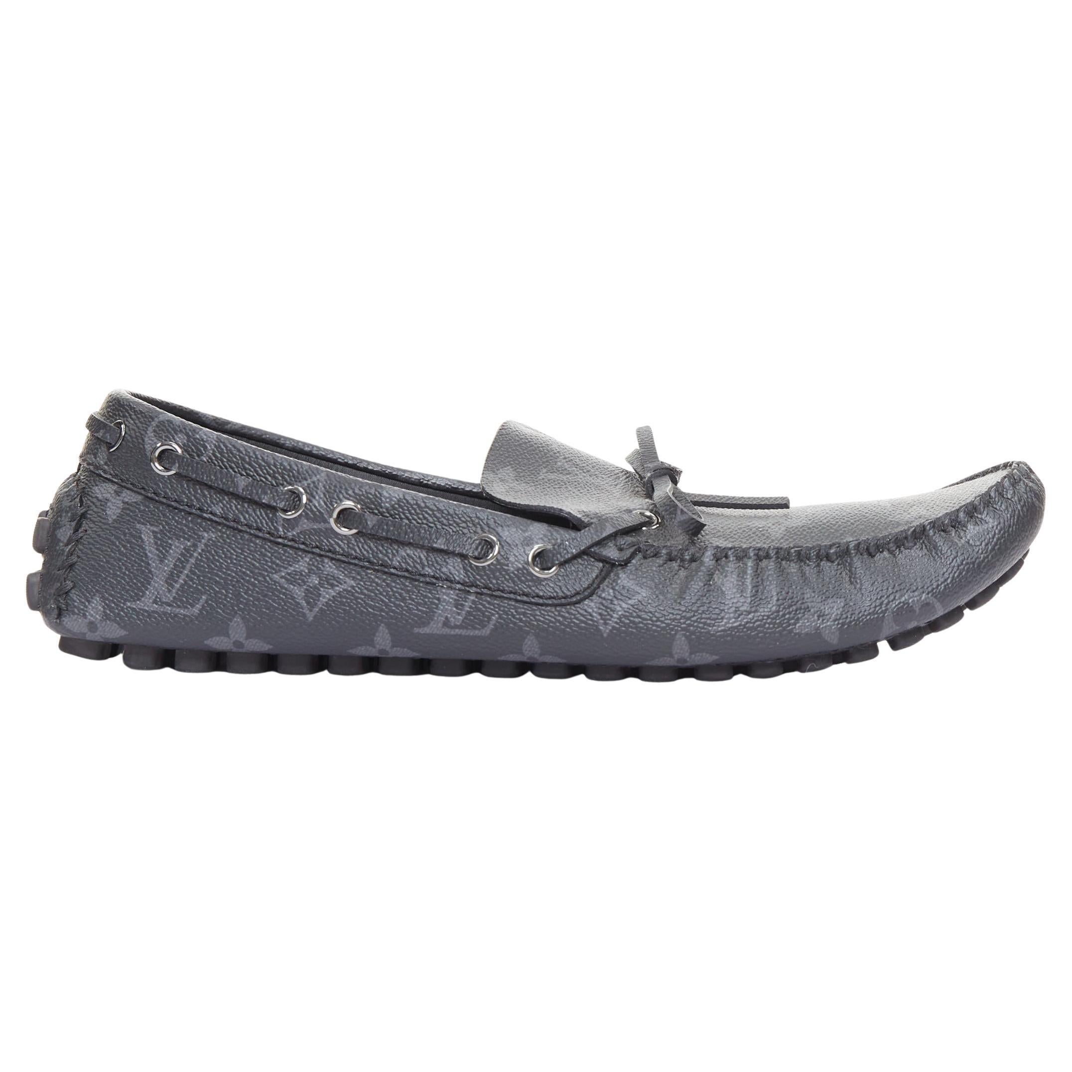 LOUIS VUITTON Arizona Eclipse grau Canvas Monogram mocassin EU42.5 im Angebot