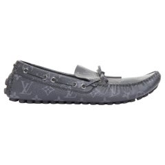 LOUIS VUITTON Arizona Eclipse grey canvas monogram mocassin EU42.5
