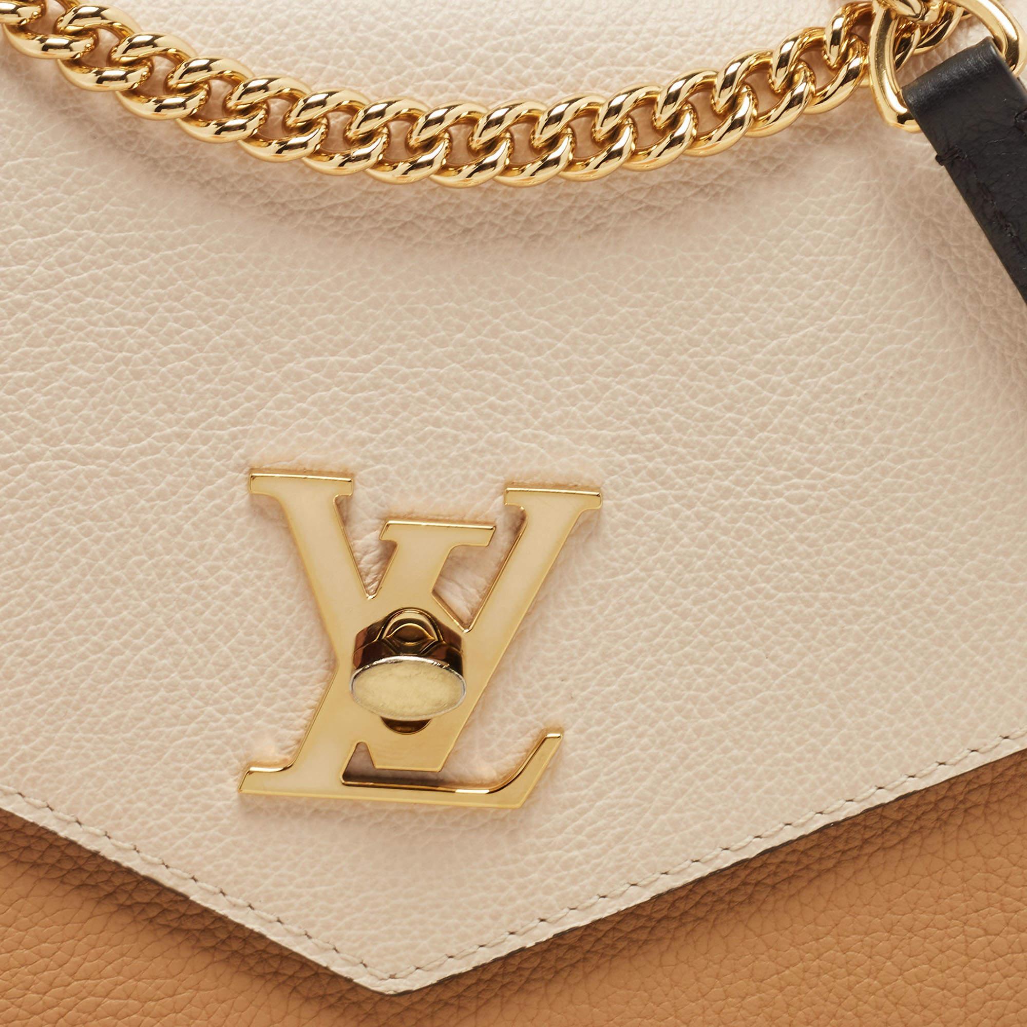 Louis Vuitton Arizona Quartz/Caramel Leather Mylockme Chain Bag 6