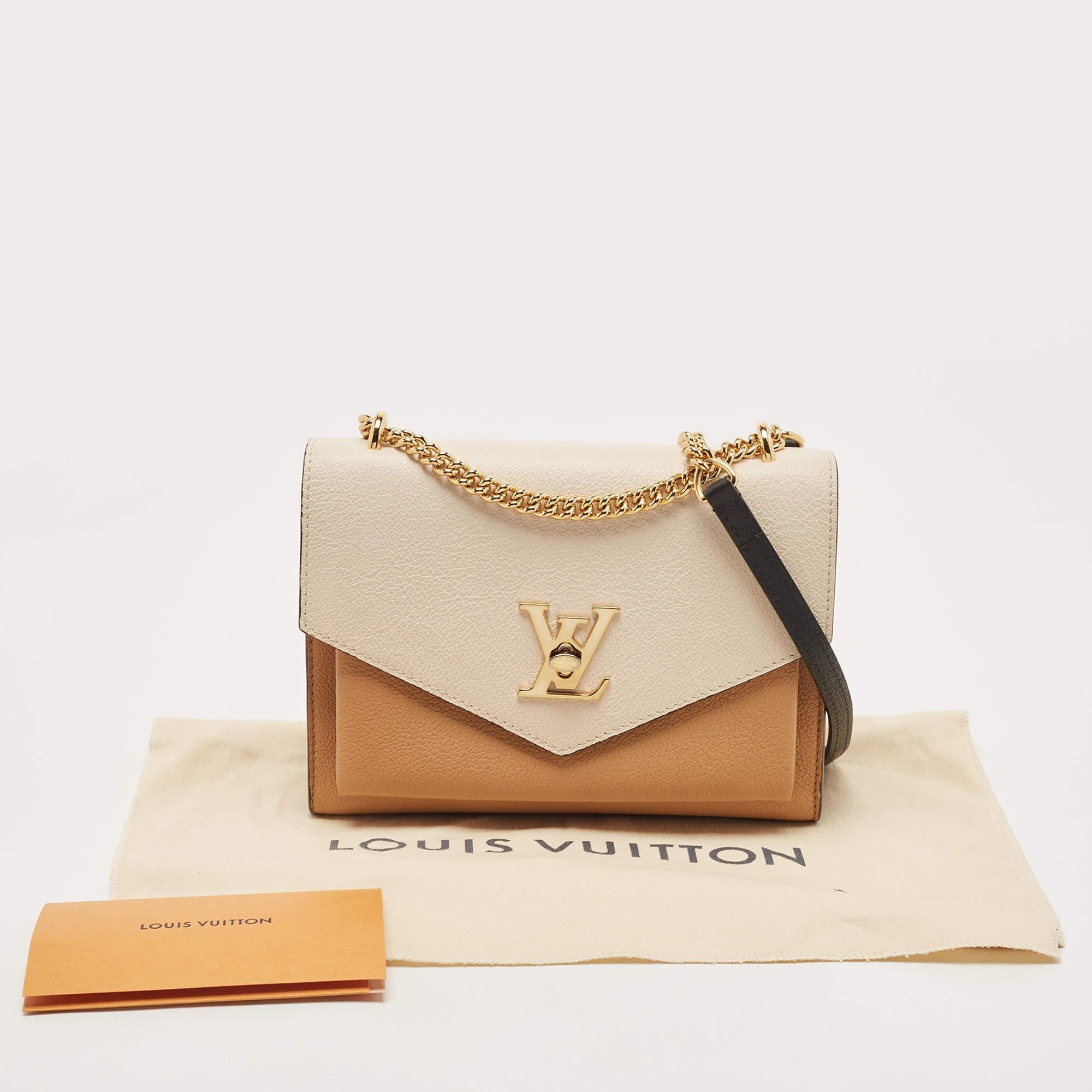 Louis Vuitton Arizona Quartz/Caramel Leather Mylockme Chain Bag 7