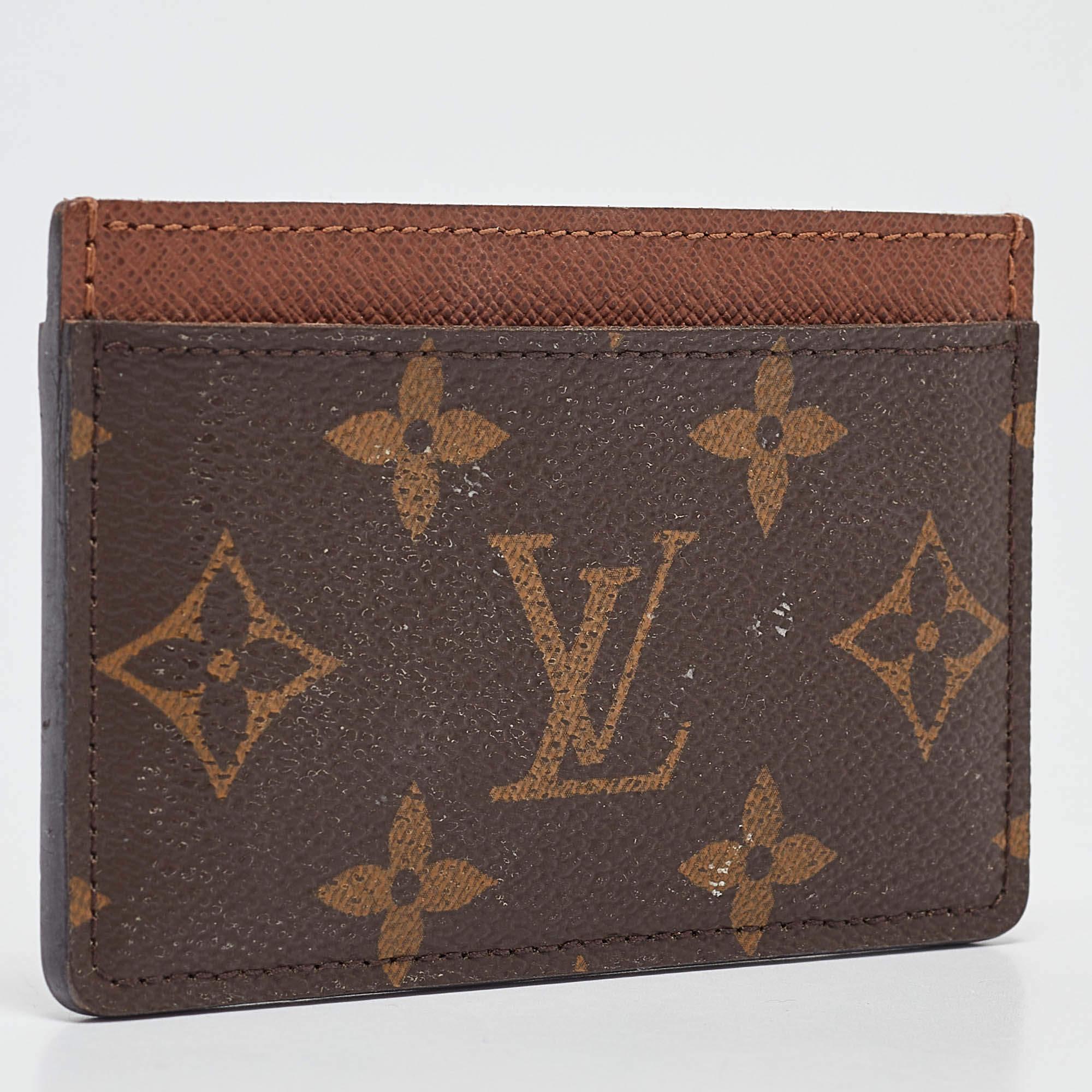 Black Louis Vuitton Armagnac Monogram Canvas Card Holder