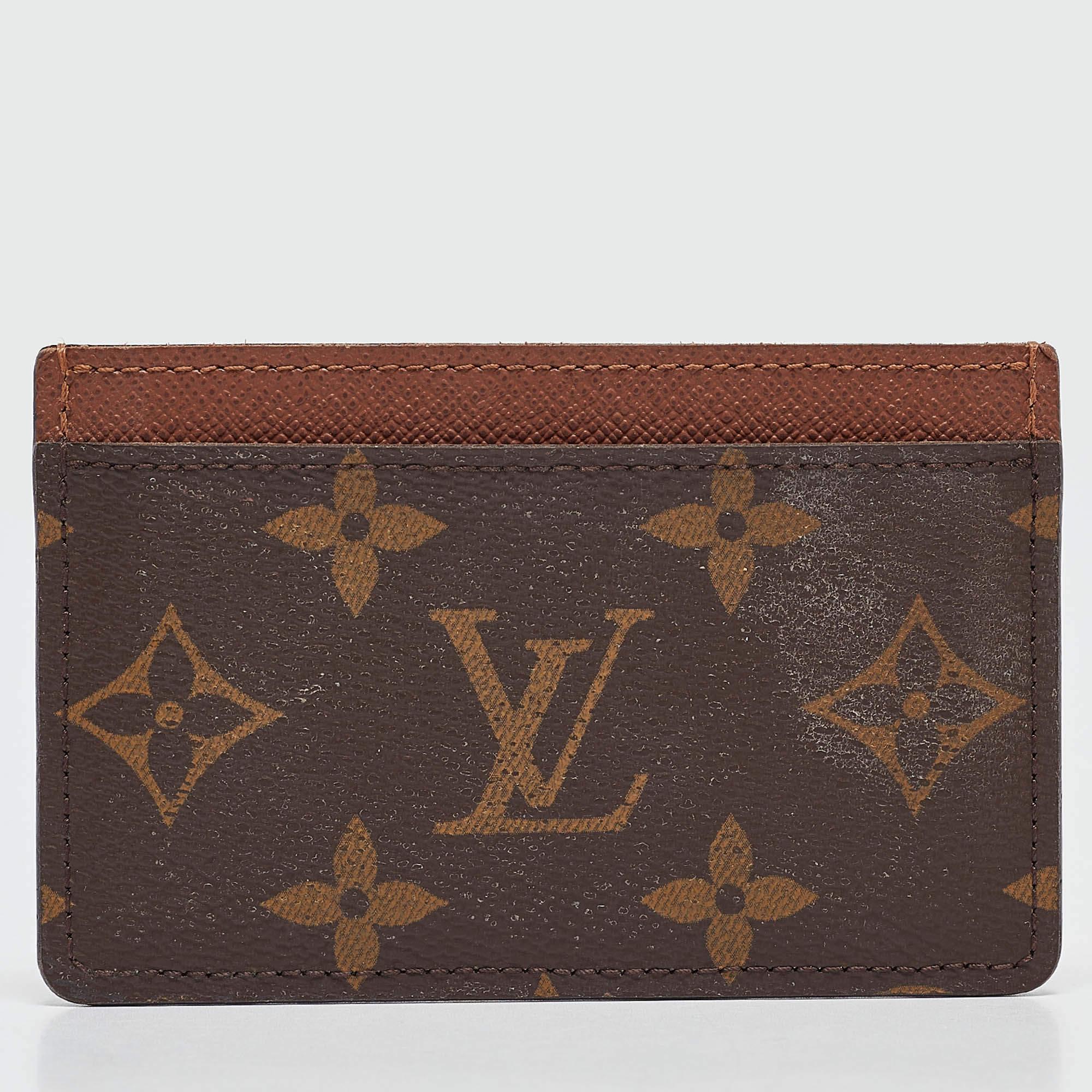 Louis Vuitton Armagnac Monogram Canvas Card Holder In Good Condition In Dubai, Al Qouz 2