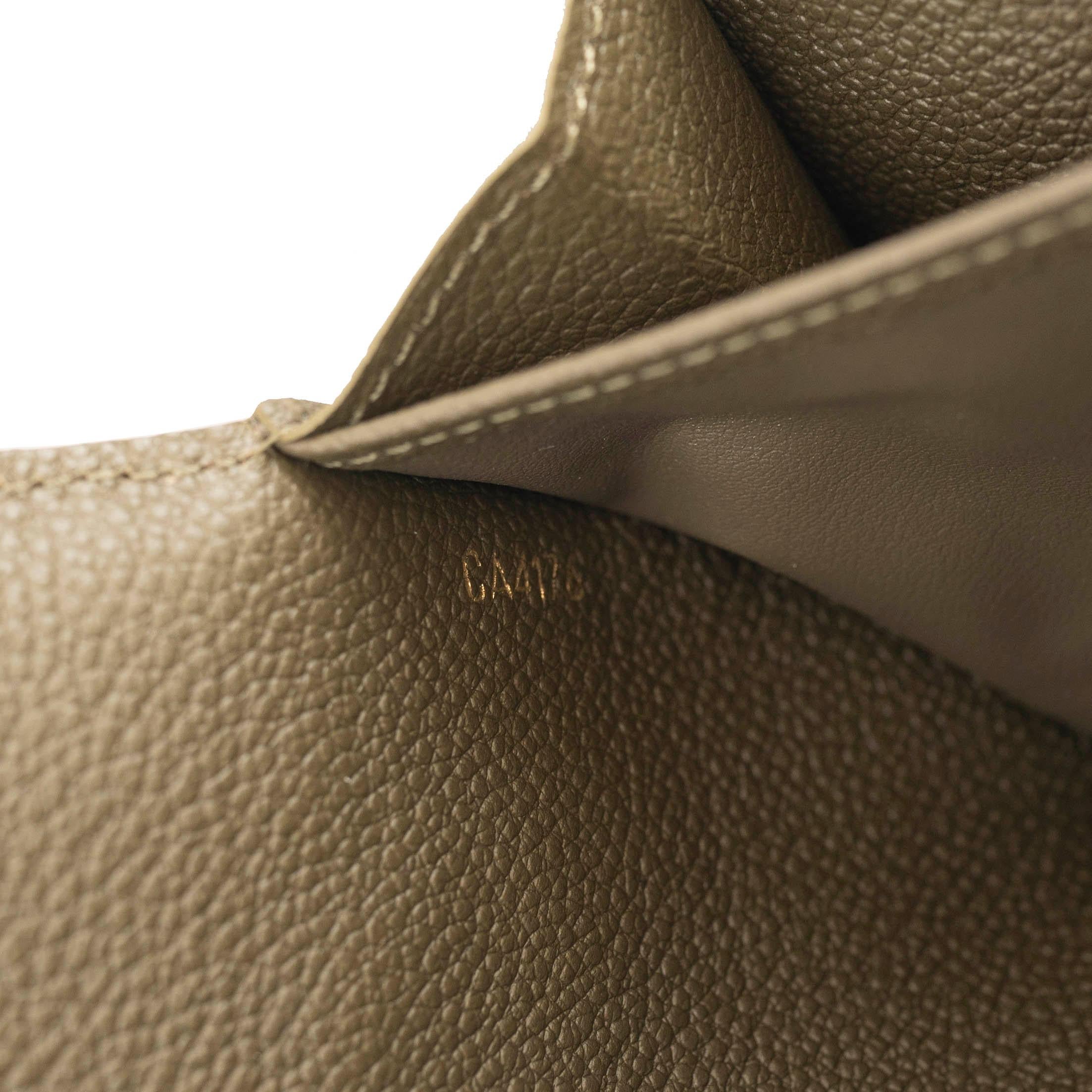 LOUIS VUITTON army green Monogram Emrpeinte leather SARAH STITCH Wallet For Sale 3