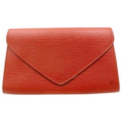 Louis Vuitton Art Deco Envelope 867954 Brown Leather Clutch