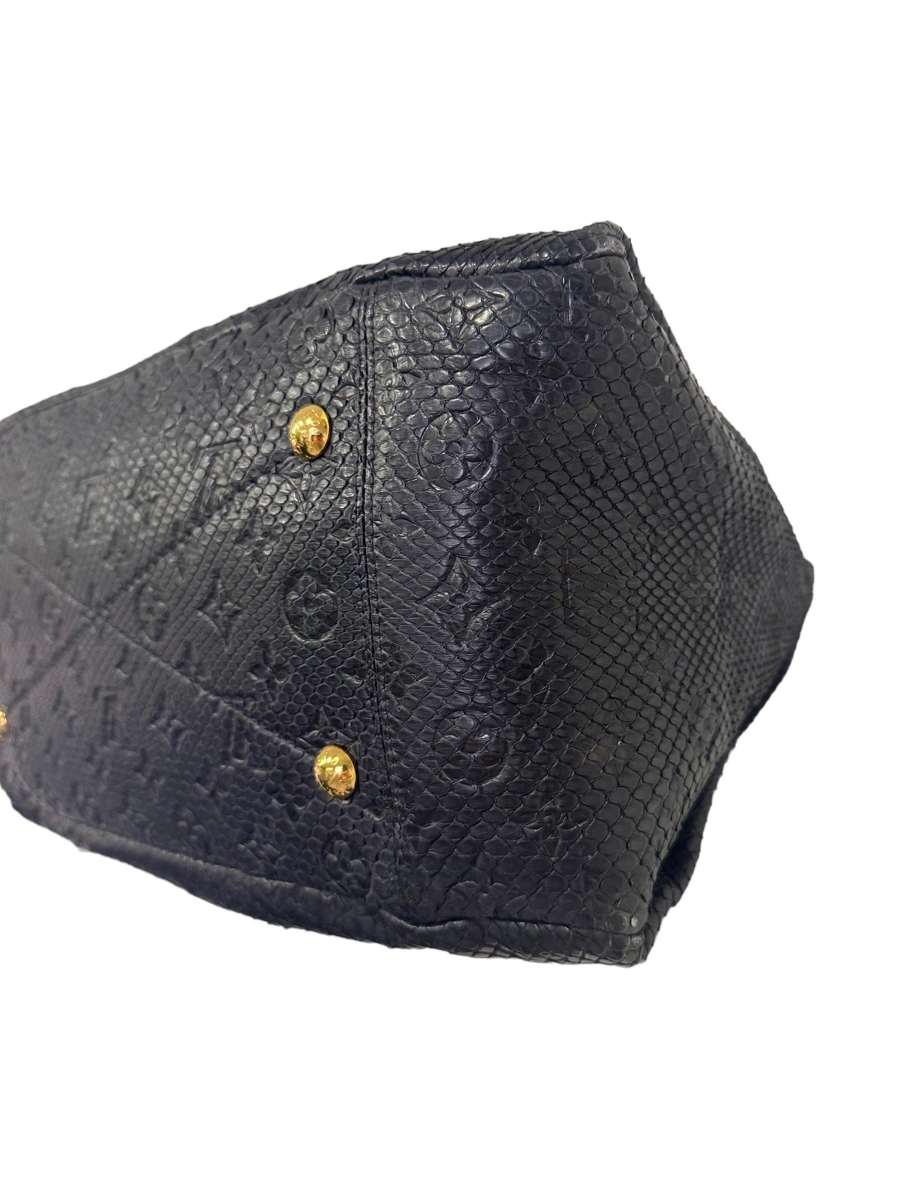 Louis Vuitton Artsy GM Blu Leather Top Handle Bag 5