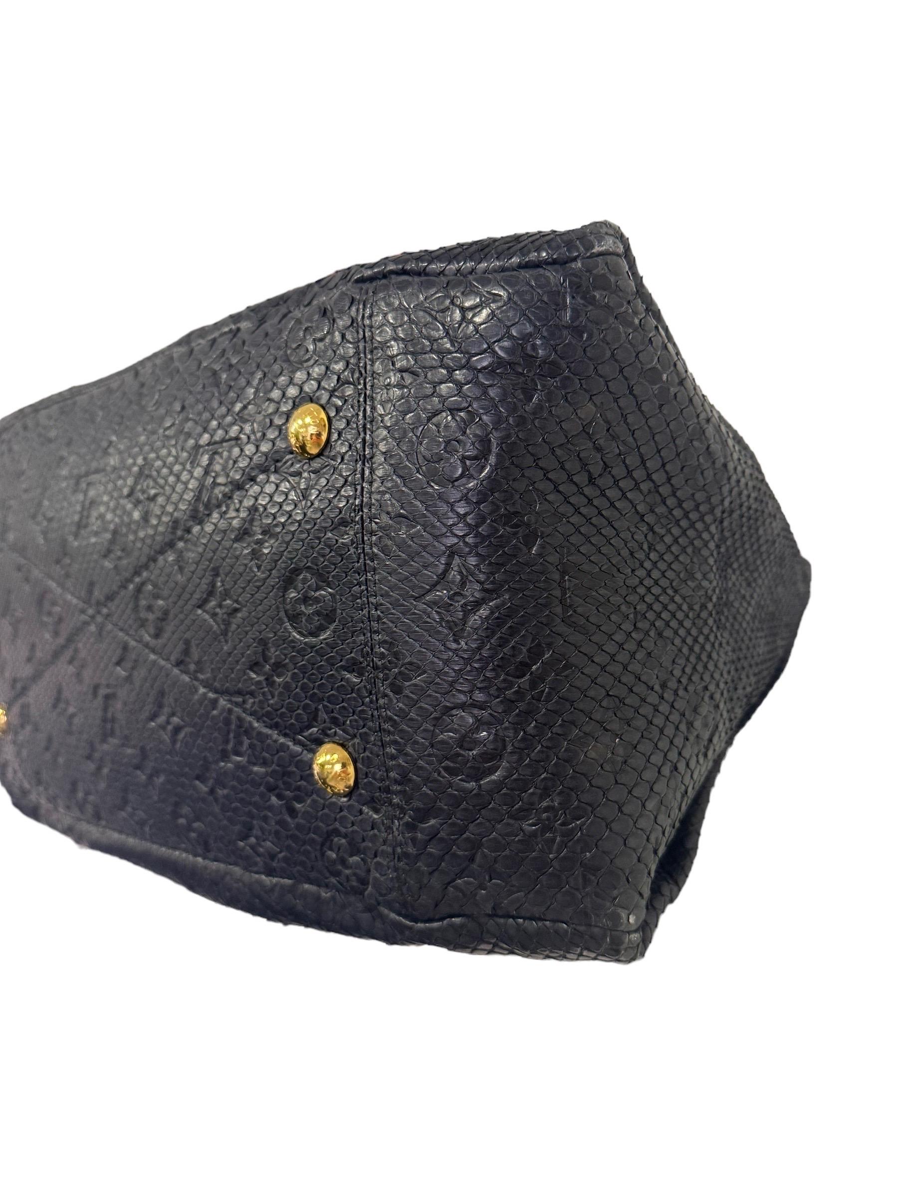 Louis Vuitton Artsy GM Blu Leather Top Handle Bag 4