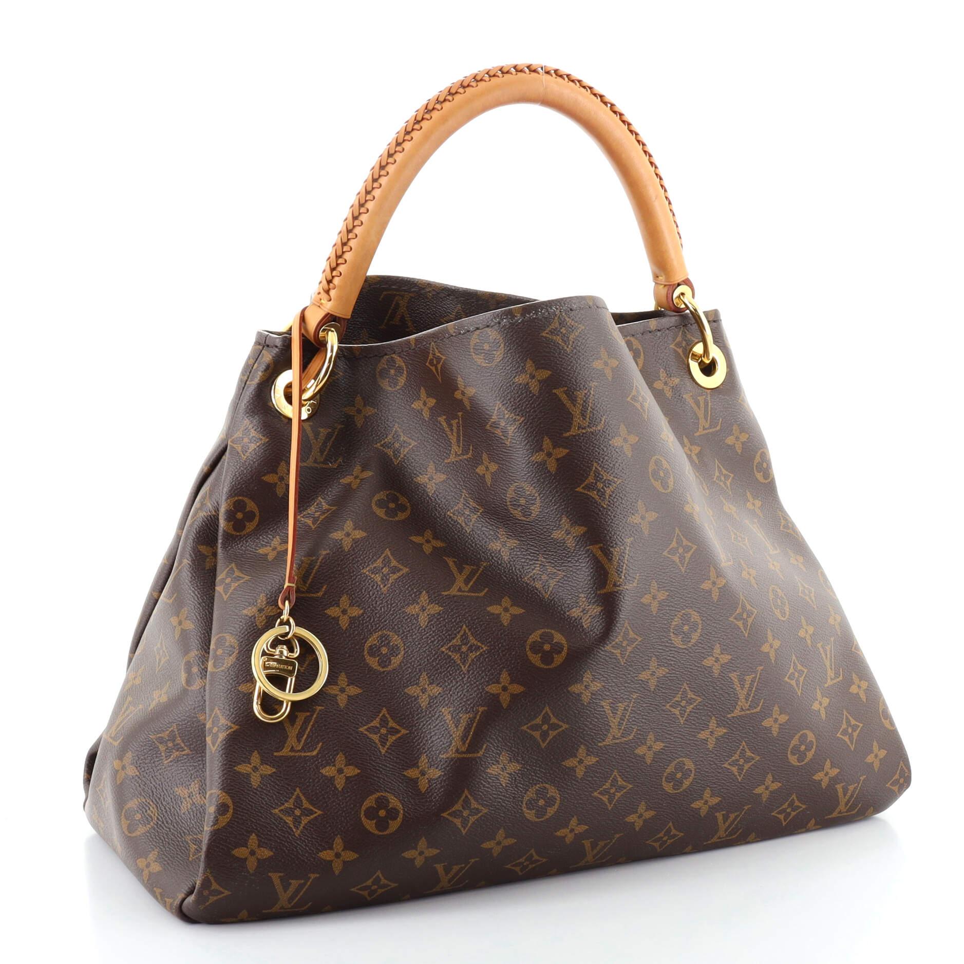 Louis Vuitton Artsy Handtasche Monogramm Segeltuch MM (Grau)