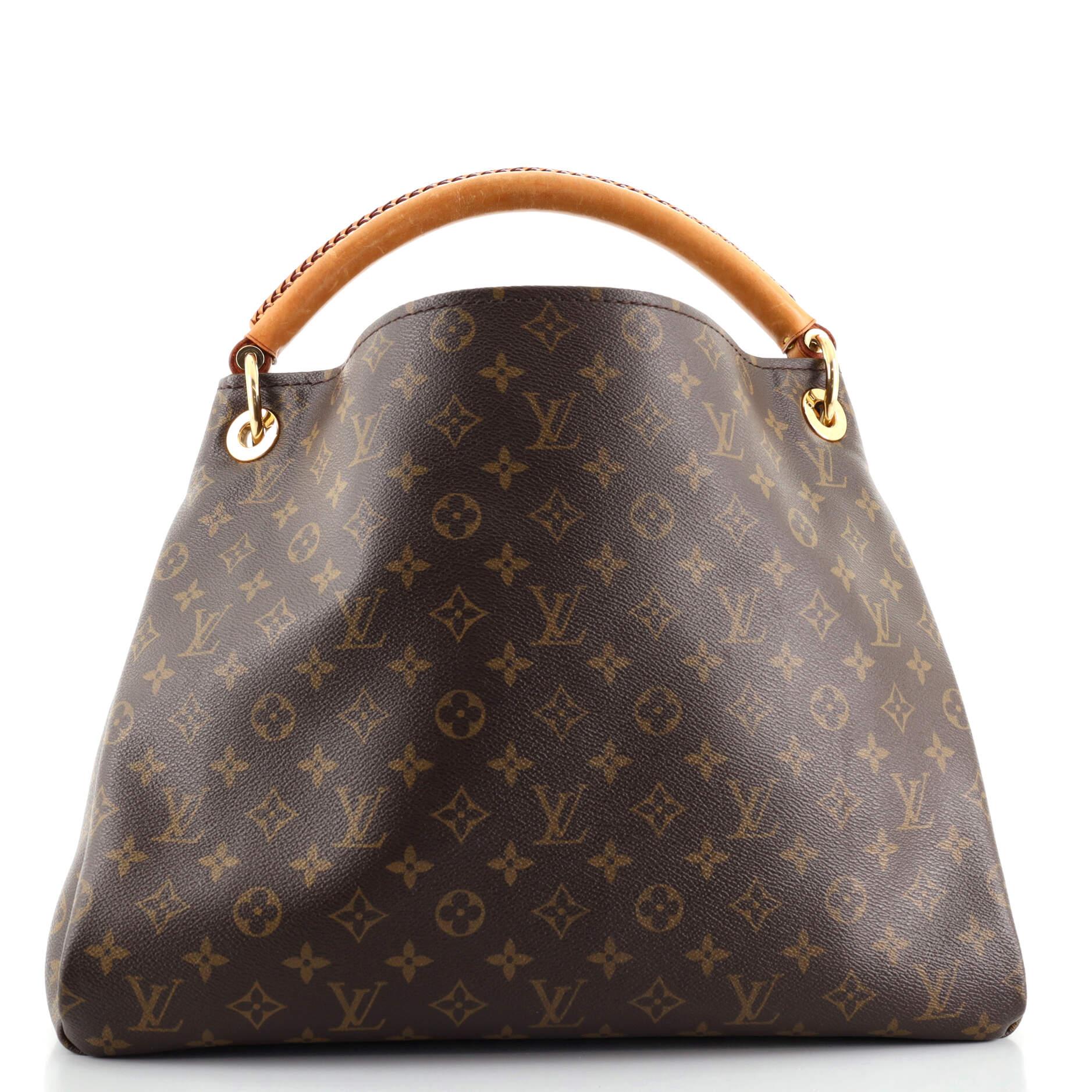 Louis Vuitton Artsy Handtasche mit Monogramm aus Segeltuch MM (Grau)