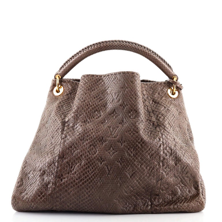 Louis Vuitton Artsy Handbag Monogram Embossed Python Mm