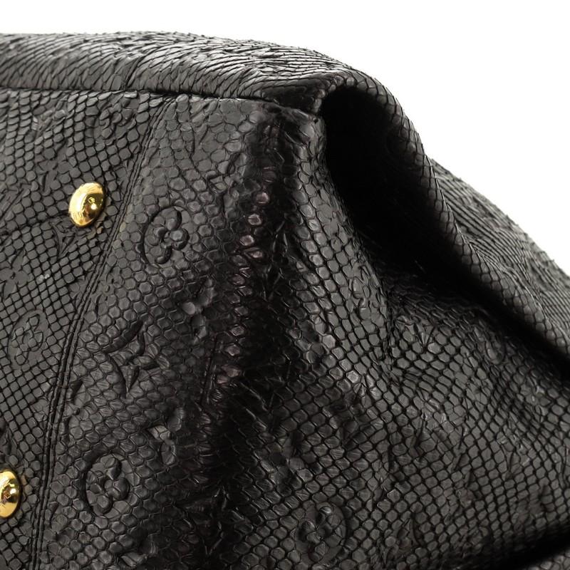 Louis Vuitton Artsy Handbag Monogram Embossed Python MM 2