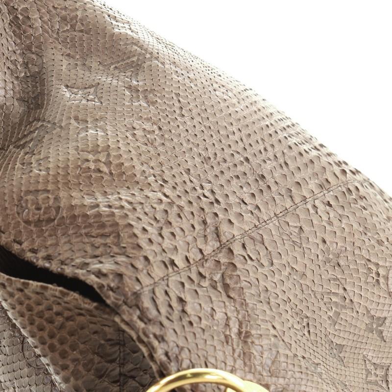 Louis Vuitton Artsy Handbag Monogram Embossed Python MM 2