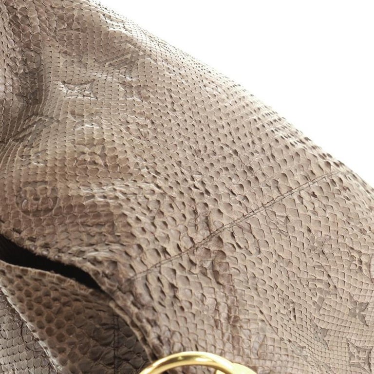 Louis Vuitton Artsy Handbag Monogram Embossed Python MM at 1stDibs