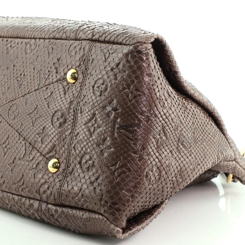Women's or Men's Louis Vuitton Artsy Handbag Monogram Embossed Python MM