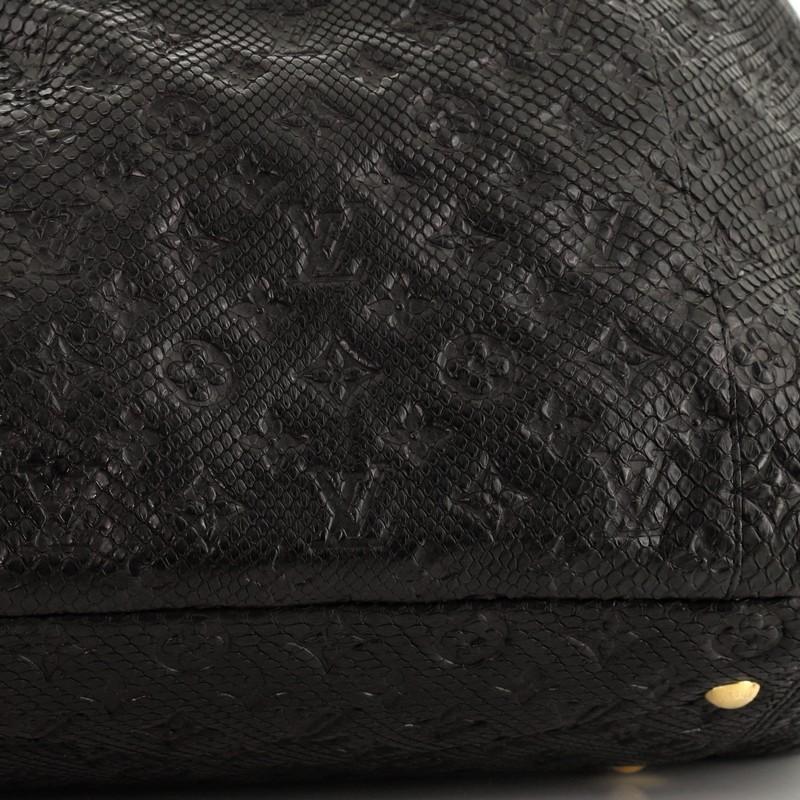 Louis Vuitton Artsy Handbag Monogram Embossed Python MM 3