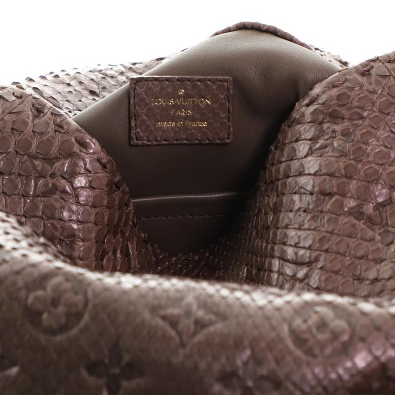 Louis Vuitton Artsy Handbag Monogram Embossed Python MM 2