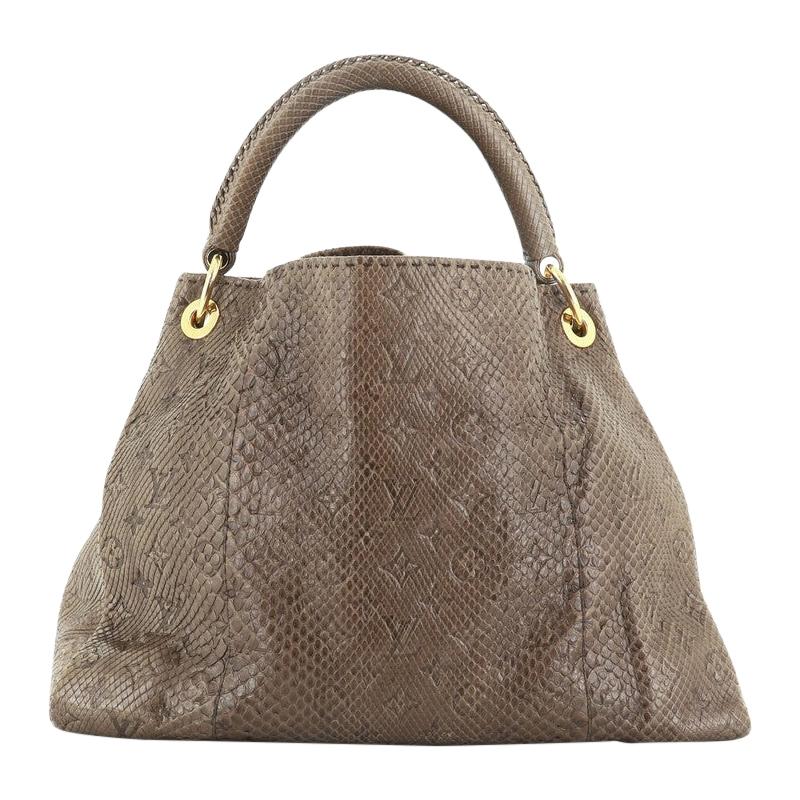 Louis Vuitton Artsy Handbag Monogram Embossed Python MM