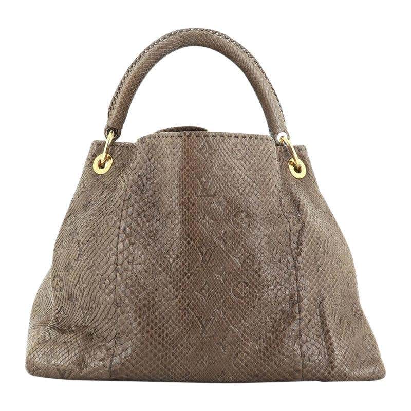 Louis Vuitton Artsy Handbag Monogram Embossed Python MM at 1stDibs