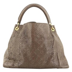 Louis Vuitton Artsy Handbag Monogram Embossed Python MM