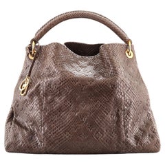 Louis Vuitton Artsy Handbag Monogram Embossed Python MM
