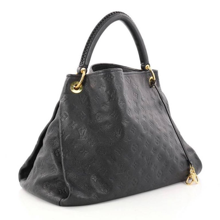 Louis Vuitton Artsy Handbag Monogram Empreinte Leather Mm At 1stdibs Black Louis Vuitton Artsy Handbag Monogram Empreinte Leather Mm For
