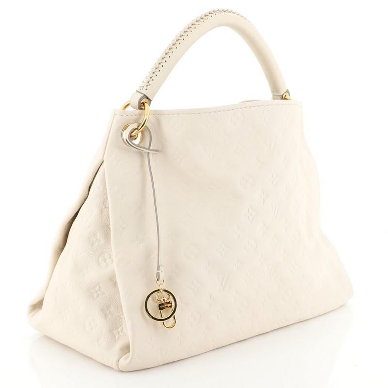 Beige Louis Vuitton Artsy Handbag Monogram Empreinte Leather MM
