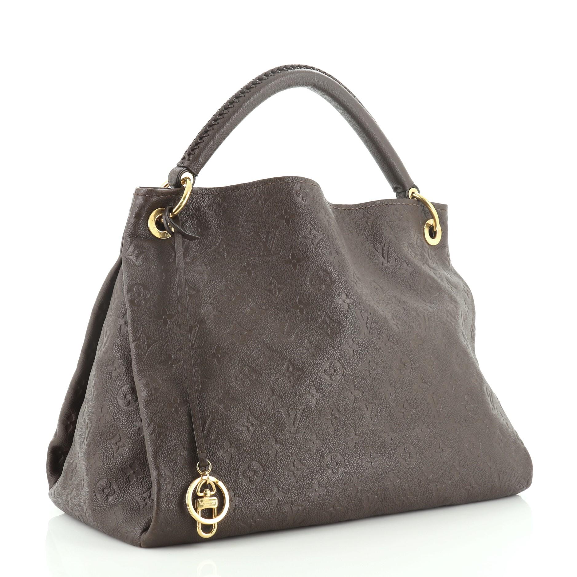 Gray Louis Vuitton Artsy Handbag Monogram Empreinte Leather MM