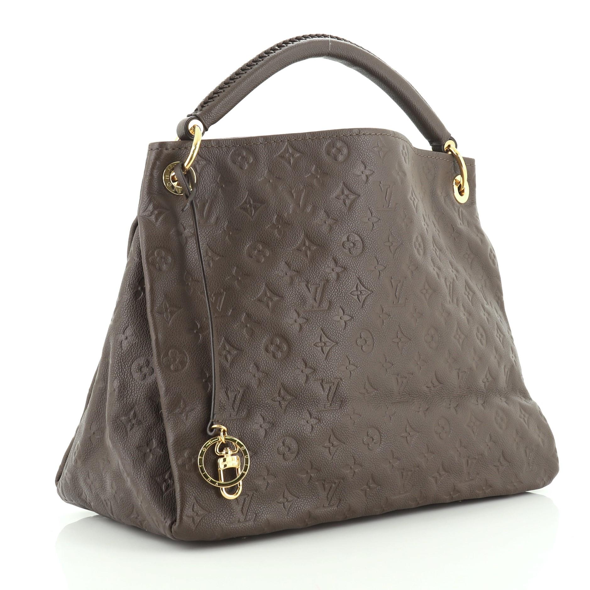 Gray Louis Vuitton Artsy Handbag Monogram Empreinte Leather MM