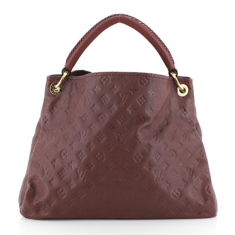 Brown Louis Vuitton Artsy Handbag Monogram Empreinte Leather MM