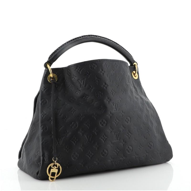 Black Louis Vuitton Artsy Handbag Monogram Empreinte Leather MM