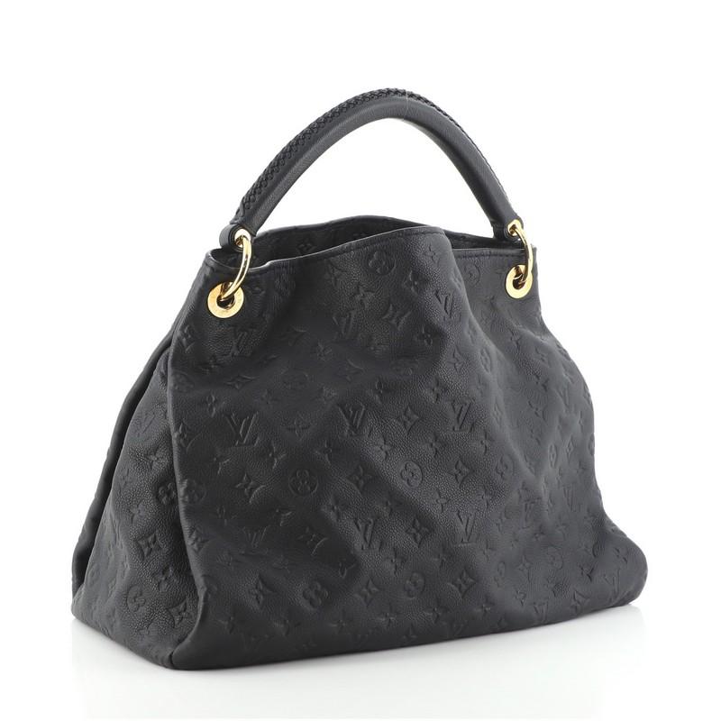 Black Louis Vuitton Artsy Handbag Monogram Empreinte Leather MM